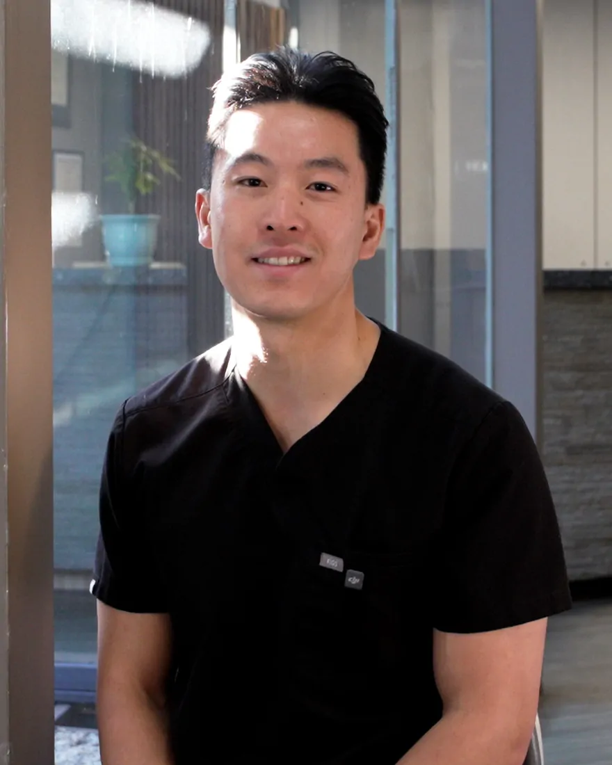 Dr. Christopher B. Wong in his Palo Alto dental office