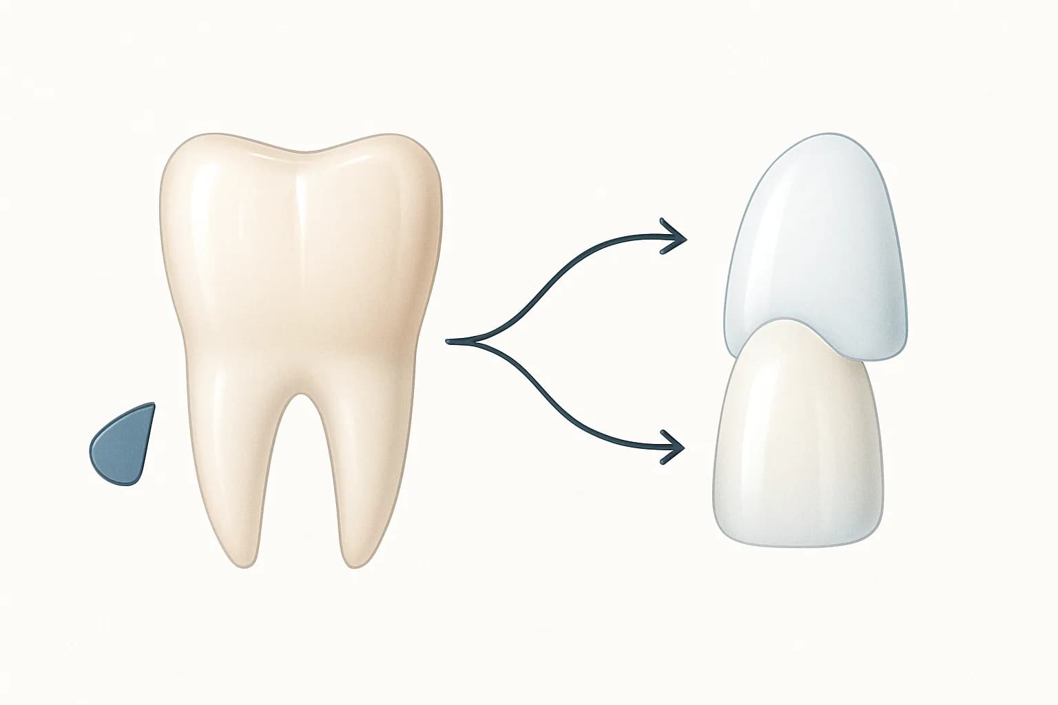 Editorial illustration for Is Cosmetic Bonding or a Veneer Better for One Chipped Front Tooth in Palo Alto?