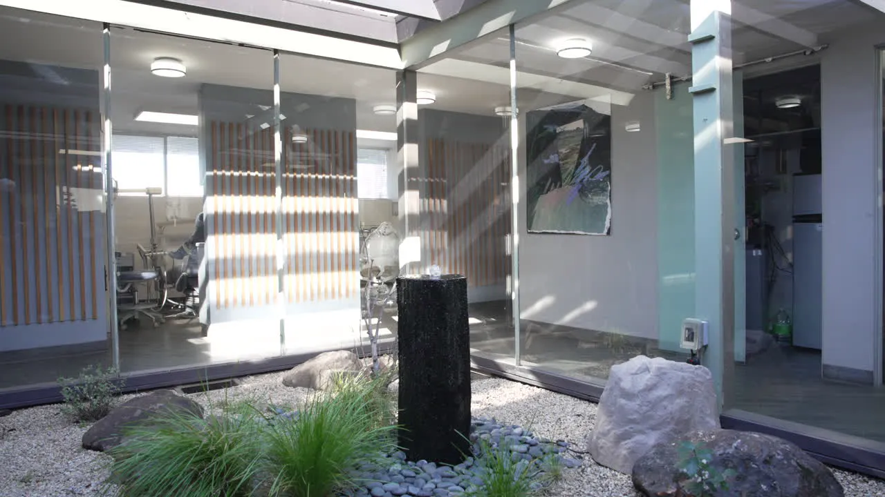 Inside the Palo Alto dental office: the garden courtyard and treatment rooms